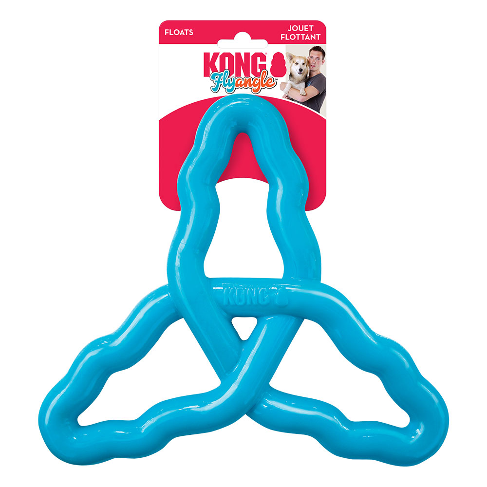 KONG Flyangle Durable Floating Fetch Toy for Dogs