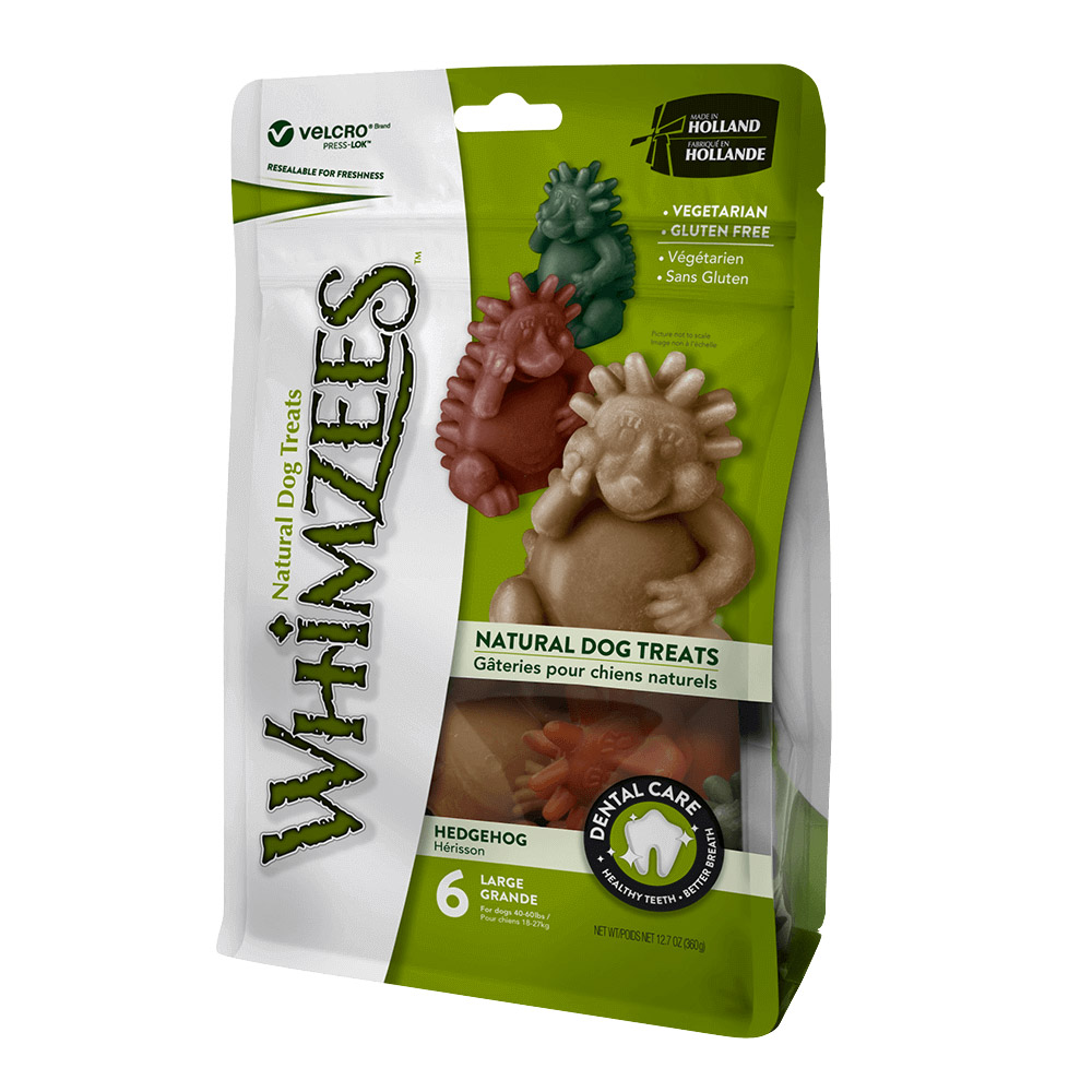 Whimzees Hedgehog Dental Treats - Healthy and Fun Chews for Dogs