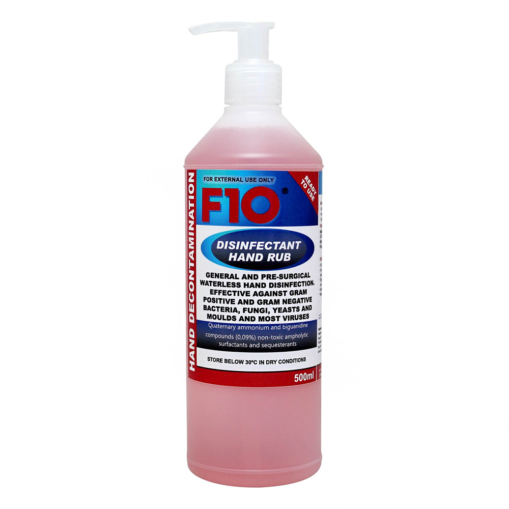 F10 Disinfectant Hand Rub | Pump Pack Hygiene Solution