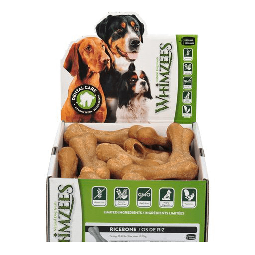 Whimzees Ricebones Dental Treats - Natural Oral Care in Bulk