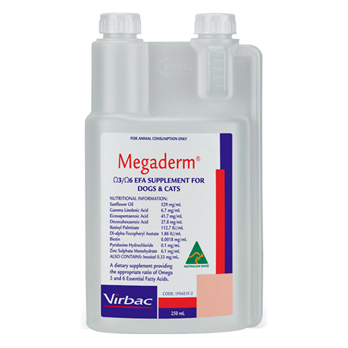 Megaderm Supplement for Dogs - Healthy Skin and Shiny Coat