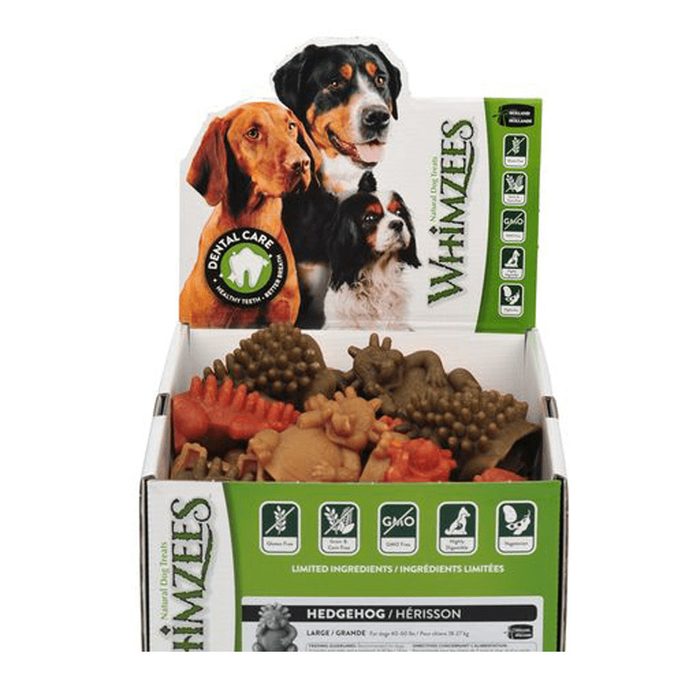 Whimzees Hedgehog Dental Treats - Bulk Box for Lasting Oral Care