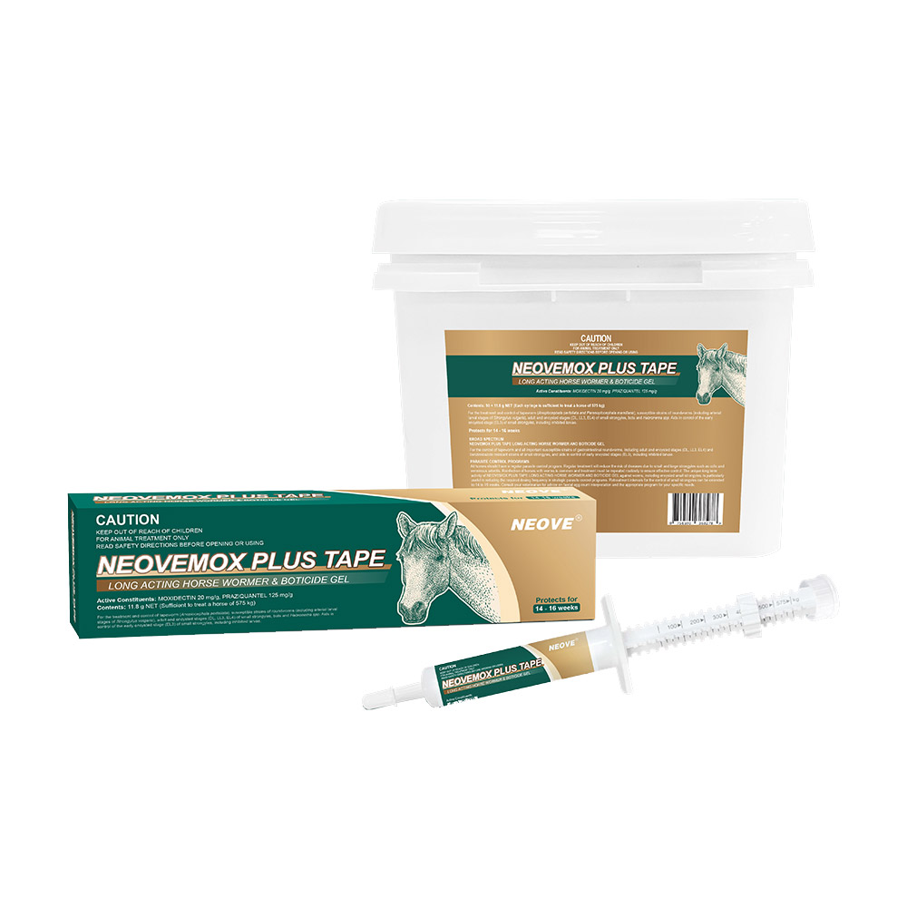 Neovemox Plus Tape Long Acting Horse Wormer and Boticide Gel