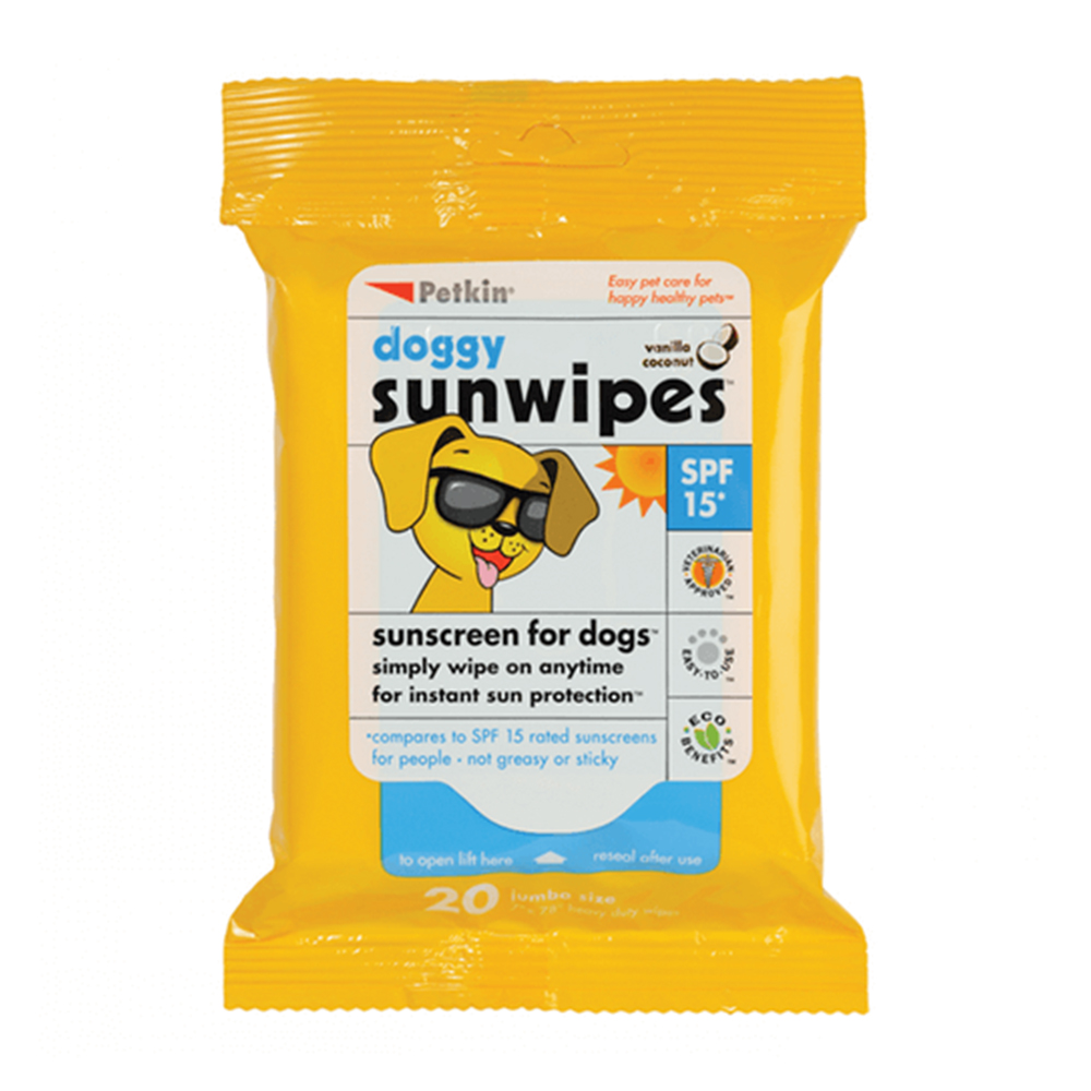 Petkin Doggy Sunwipes SPF15 - Convenient Sun Protection