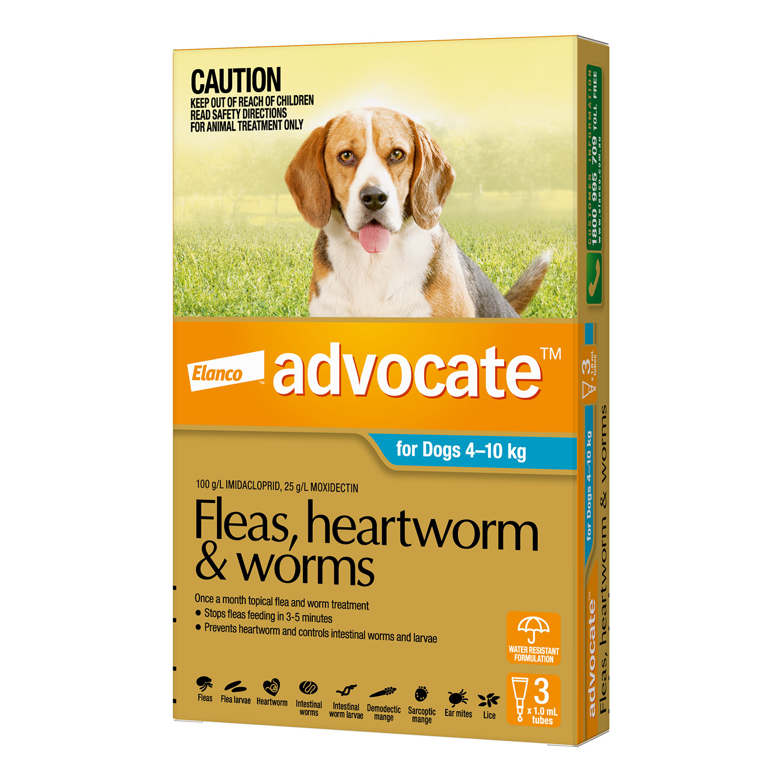 Buy Advocate For Medium Dogs 4 To 10kg (Aqua) - Free Shipping