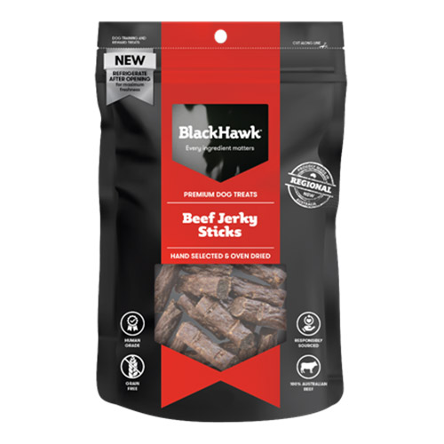 Black Hawk Dog Beef Sticks - Tasty High Protein Treats for Training
