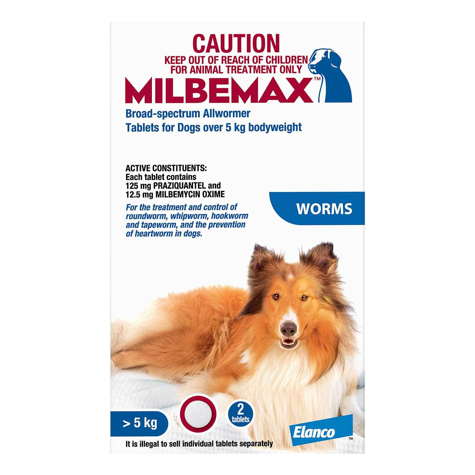 Buy Milbemax Allwormer Tablets For Large Dogs 5 To 25 Kg - Free Shipping