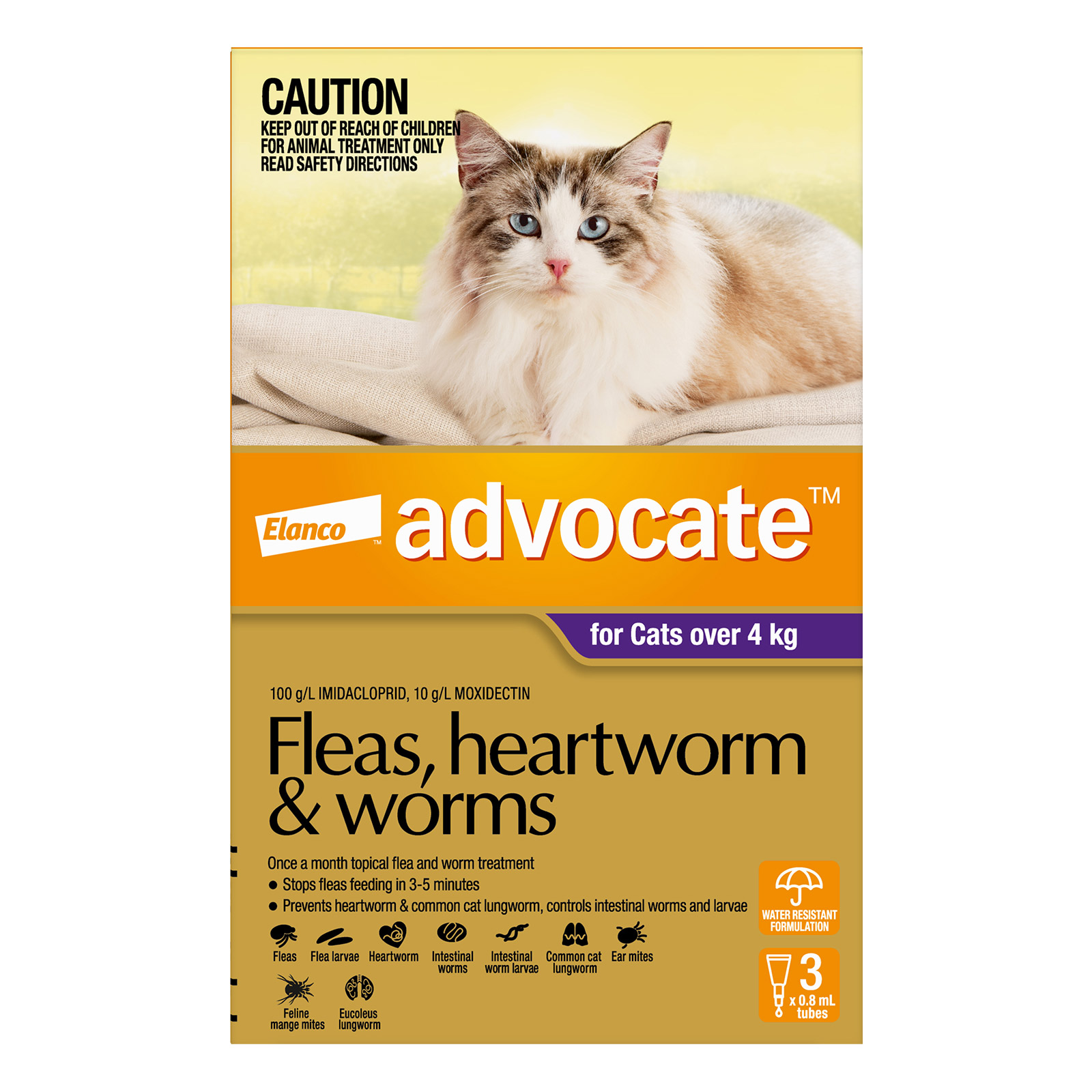 Buy Advocate For Cats Over 4kg (Purple) - Free Shipping