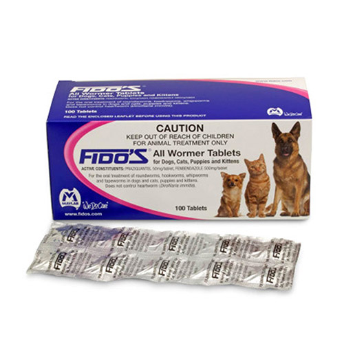Fido’s All wormer Tablets for Dogs, Cats, Puppies and Kittens