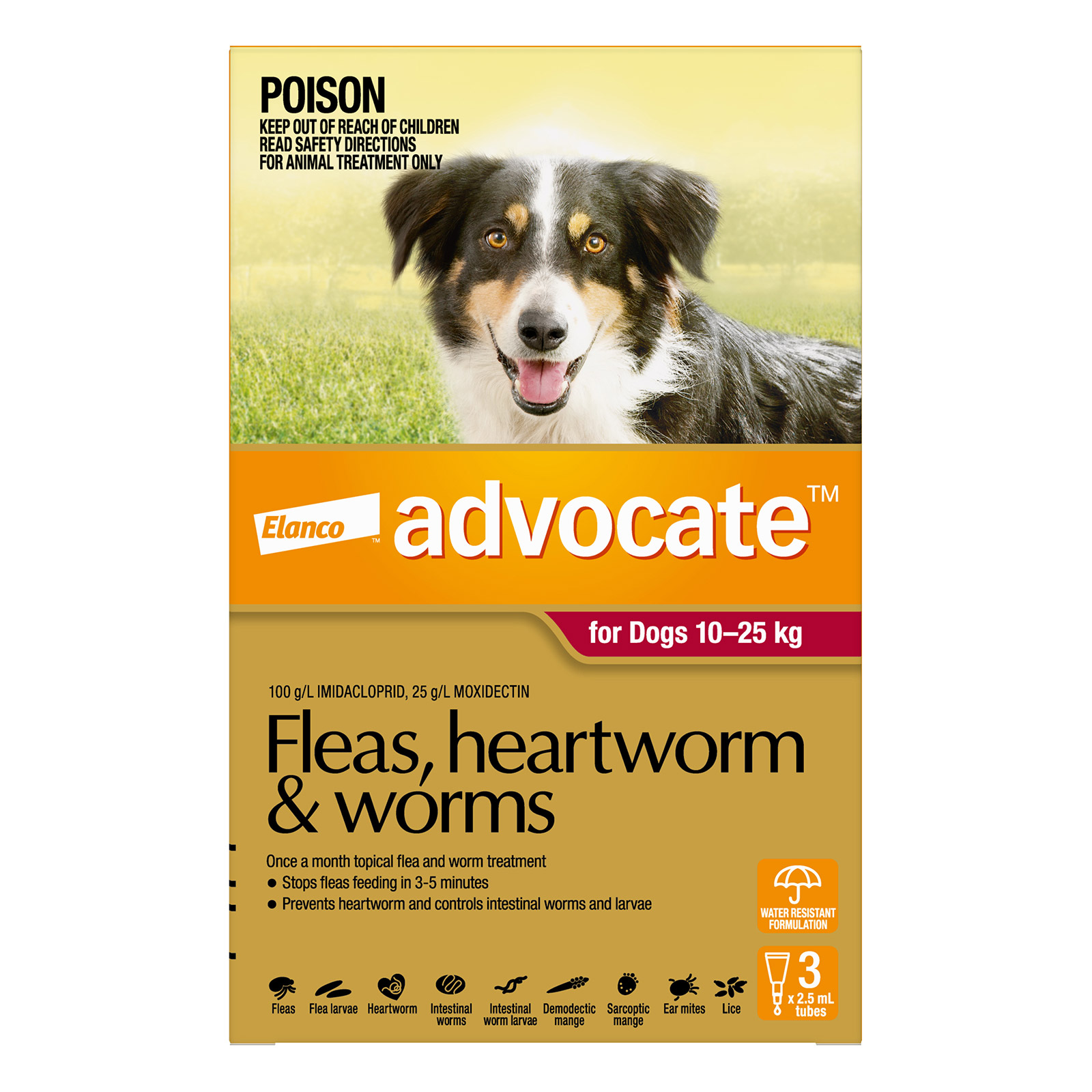 Buy Advocate For Large Dogs 10 To 25kg (Red) - Free Shipping