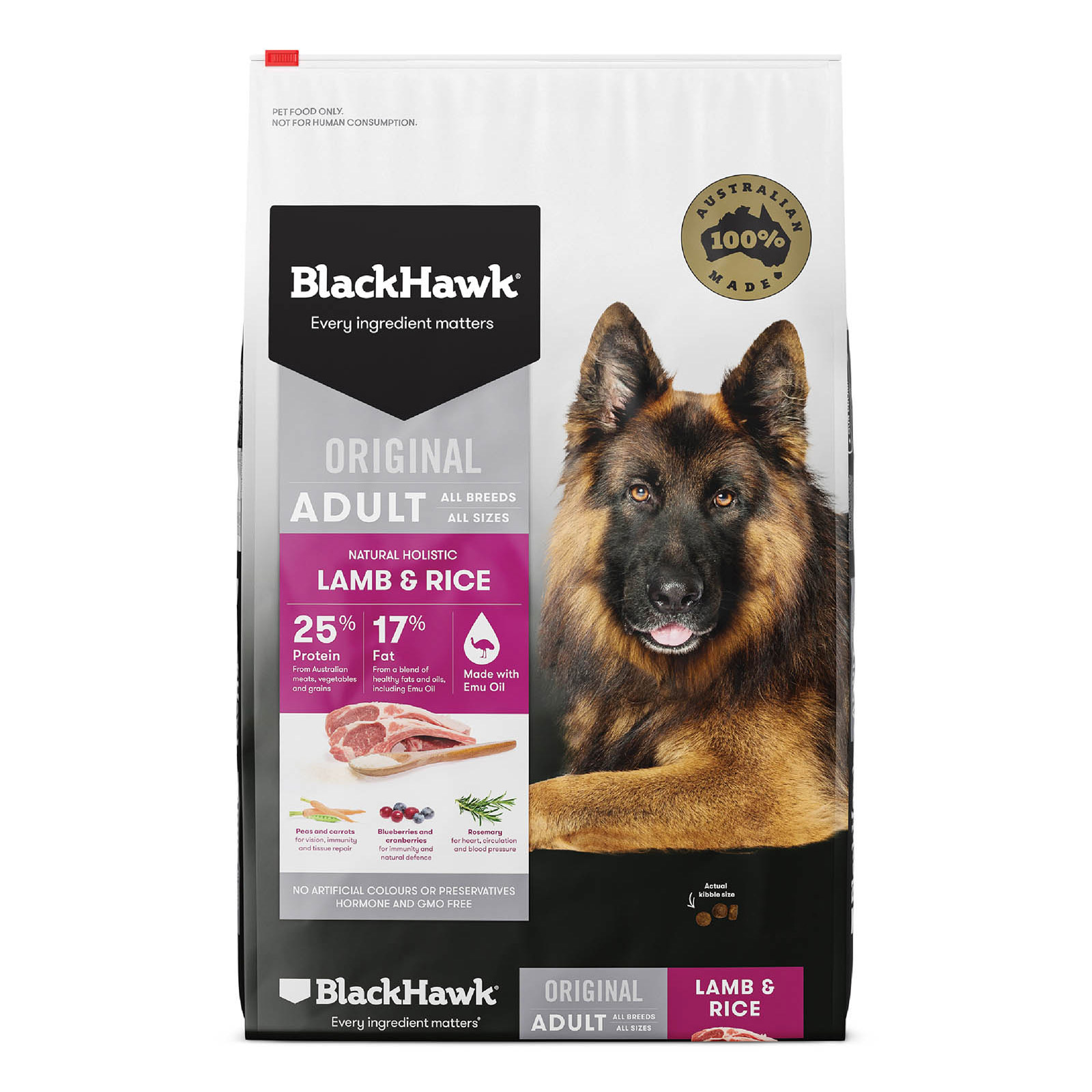 Black Hawk Adult Lamb & Rice Dog Food - Balanced Nutrition for Active Dogs