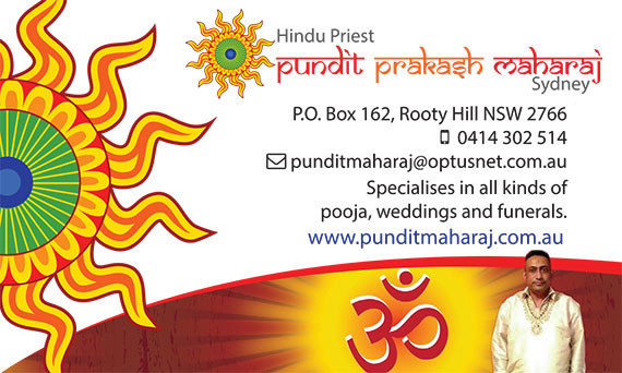 Hindu Priest Pundit Prakash Maharaj Sydney