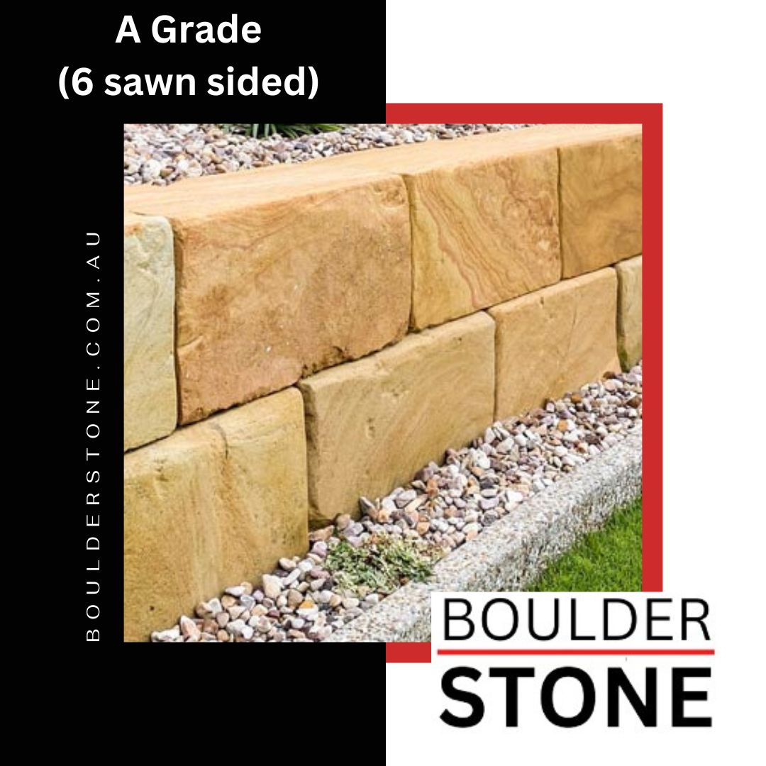 A Grade 6 sawn sided Sandstone Blocks